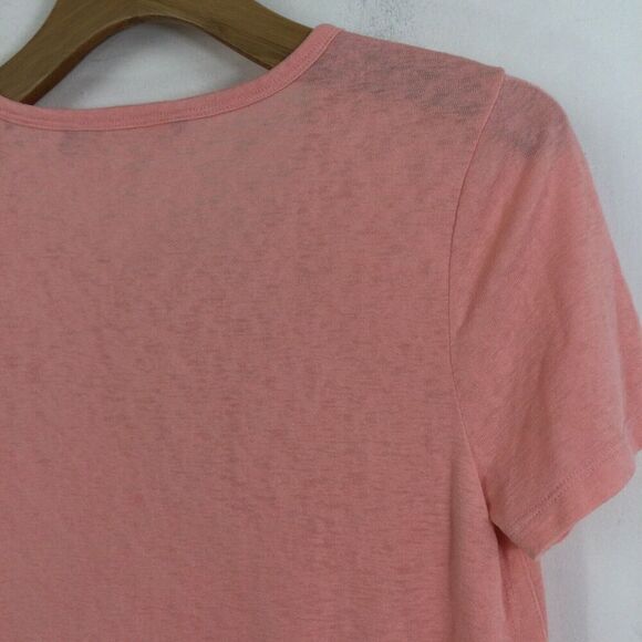 Athleta Womens Breezy Curved Hem Lightweight Soft Stretchy Slub Knit Tee Pink M - Picture 6 of 10